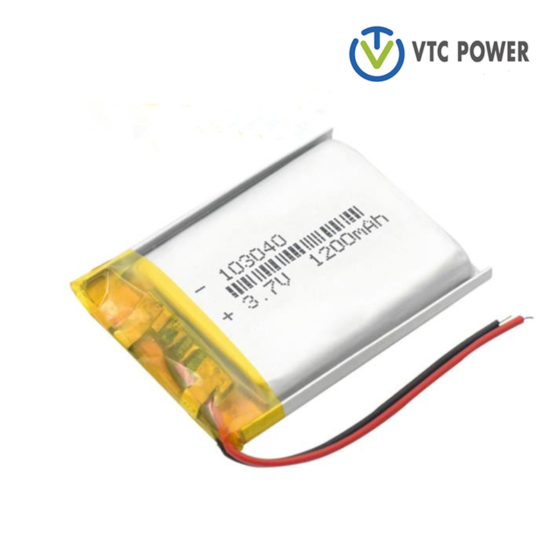103040 1200mAh 3.7V baterie litiu-ion polimer pentru player MP3 Navigator Difuzor Power Bank DVD GPS VR DVR MP4 MP5